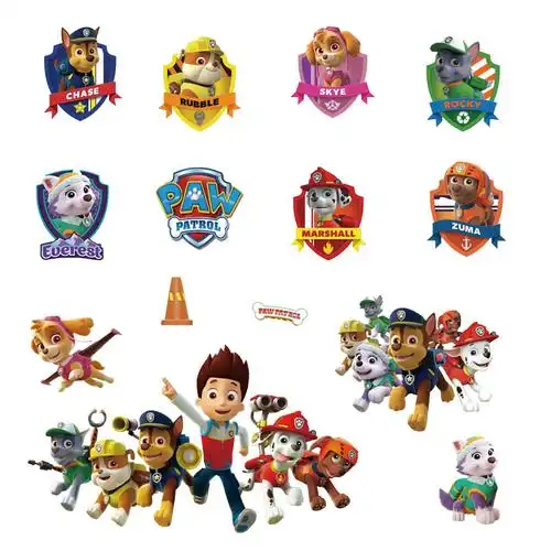 3d立体贴画狗狗巡逻队汪汪大功卡通墙贴