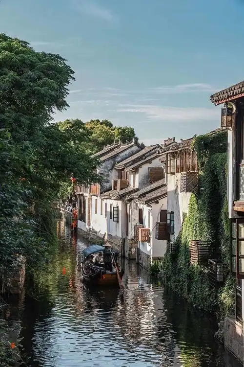 周庄古镇的春季江南水乡景色 08图虫创意