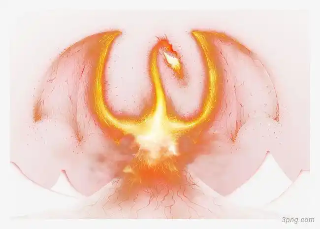 西方火焰龙png素材透明免抠图片-动植人物