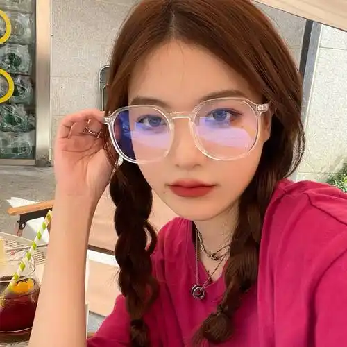 黑框大框近视眼镜女有度数可配素颜神器透明眼镜框网红款大脸显瘦透明