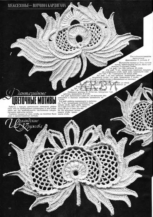 (俄罗斯钩针—爱尔兰单元花样图解7)ФАНТАЗИЙНЫЕЭЛЕМ