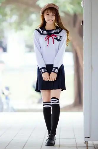 mtiny日系可爱初高中大学生装水手服学院风短袖校服jk制服套装海