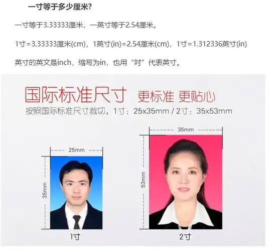 一寸相纸的大小权威解读1寸照片尺寸国际标准附手机制作教程和换算器