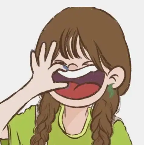 大笑女孩的动漫人物头像