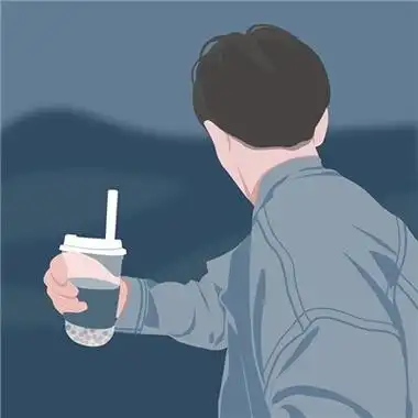 2021简单插画情侣头像气质范