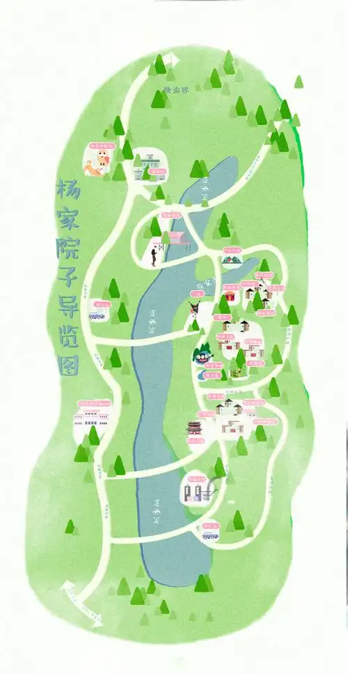 某景区手绘导览平面图|ui|app界面|好多榕 - 原创作品 - 站酷 (zcool)