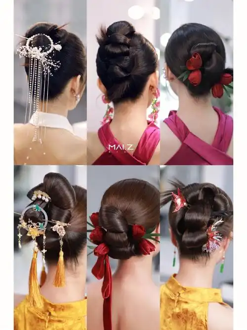 盘发造型合集get造型新思路长沙学化妆