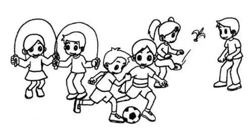 快乐的一年级简笔画