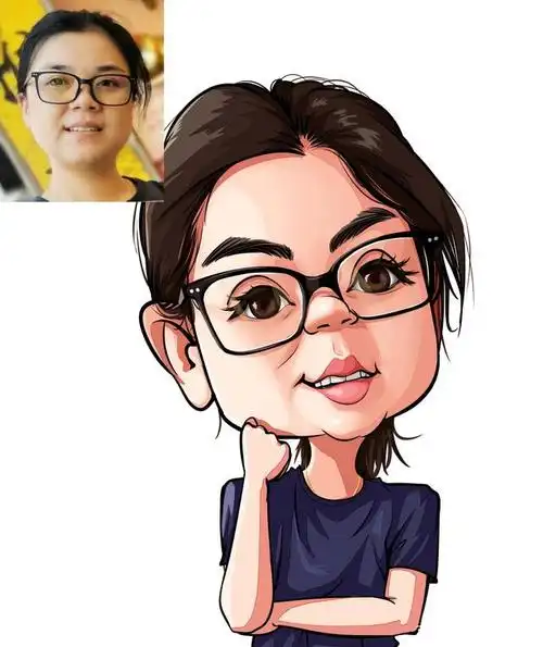 画夸张肖像漫画近2年的时间,初期,中期和近期的作品对比