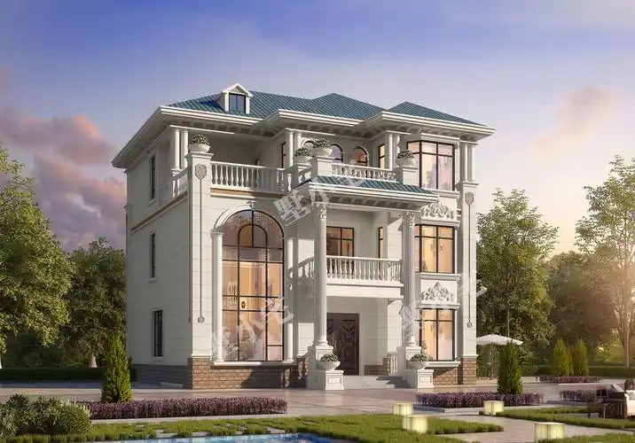 三层欧式挑空农村自建房设计图