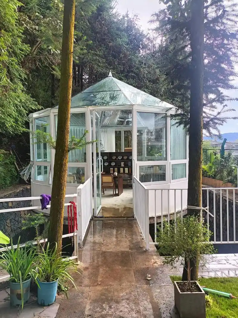 八角亭.#八角亭谜雾  #钢结构八角亭 #凉亭 #铝合金凉亭 - 抖音