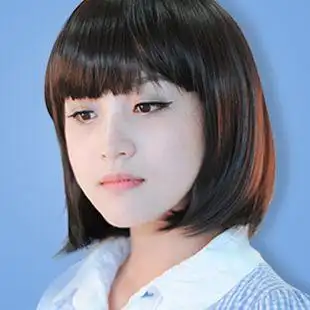 短发新款 女生 bobo头 短直发 蓬松梨花头 波波头齐刘海发型