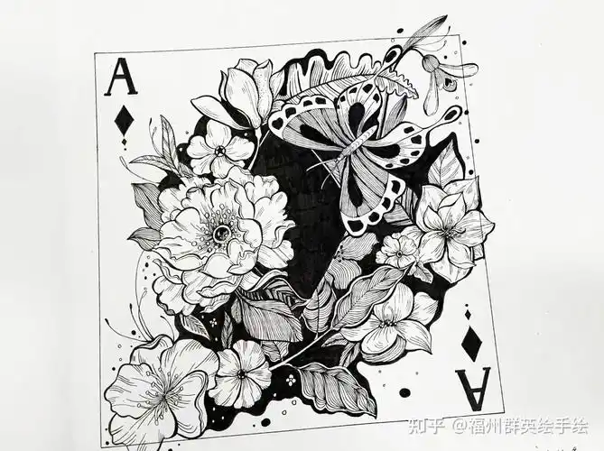 福建农林大学艺术设计考研513手绘黑白创意学员课堂练习作品