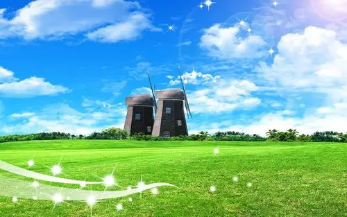 经典蓝天白云高清壁纸_好美的一幅风景