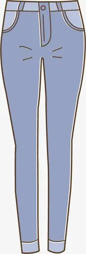 淡蓝色女裤子免抠素材免费下载_觅元素51yuansu.com