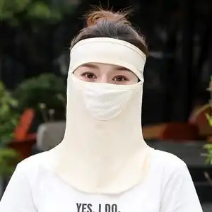 丝骑行面罩防晒面部遮阳护全脸基尼女头套头罩骑车防紫外线装备.