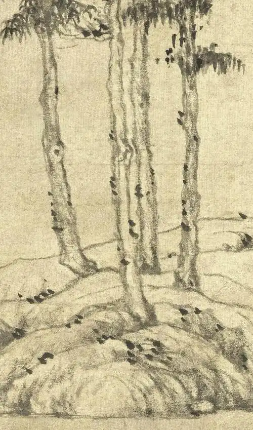 元,倪瓒《六君子图》(上海博物馆藏)_云林