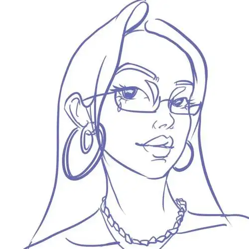 板绘头像美式复古7含线稿