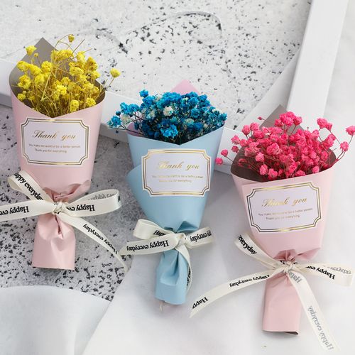 情人节礼物满天星干花迷你小花束摆拍道具口红化妆品装饰伴手礼品