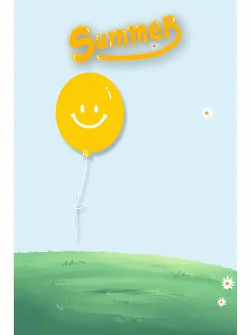 夏天气球抠图背景素材素材自取