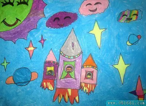 画一幅彩色的梦二年级简笔画