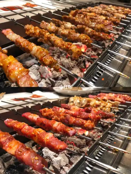 烤串碳烤串真实碳烤羊肉串自动碳烤串图片大全高清鞍山卖宵夜烤肉串