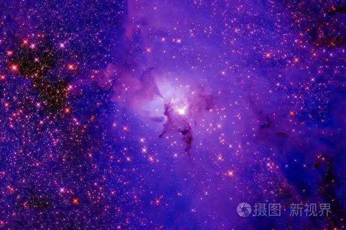 深空紫蓝色星云这张图片的元素是由美国宇航局提供的