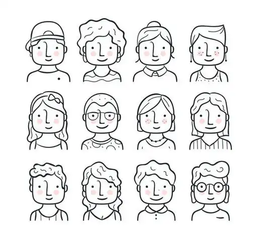 画速写人物头像怎么画这些速写小技巧你掌握了吗一组简约人物头像画师