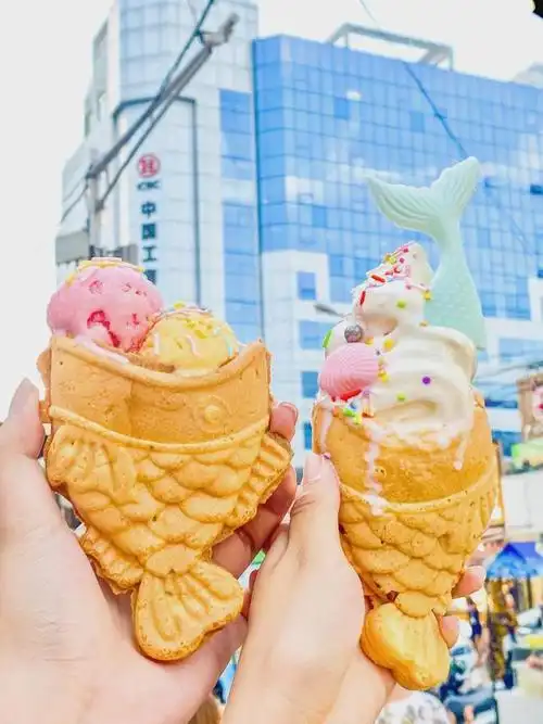 ins同款青岛首家鲷鱼烧冰淇淋快拍快吃