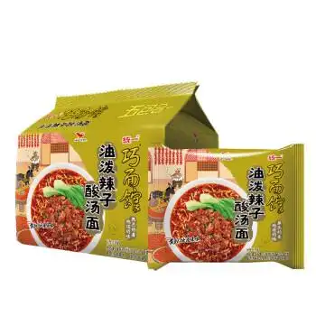 统一油泼辣子酸汤面110g5袋五连包