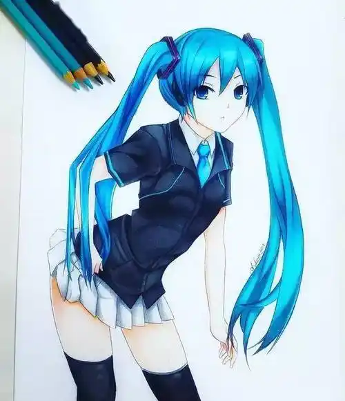 彩铅卡通画 | 手绘彩铅动漫卡通画,这色彩太好看了吧