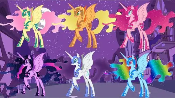 小马宝莉假如月亮公主变成小马6主角的样子会是怎么样的呢