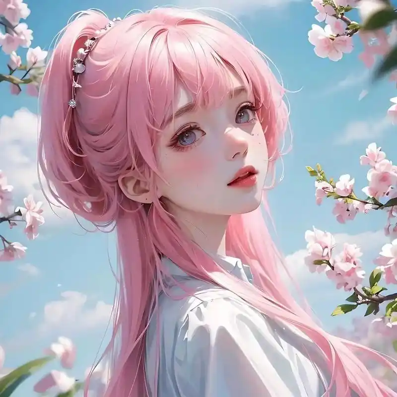 春日的樱花气息.#漫画女孩 #治愈画风 #女生头像 #绝美壁 - 抖音