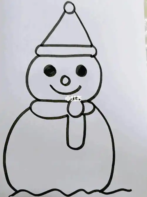 4-7岁幼儿简笔画教学雪人简笔画幼儿儿童简笔画母婴早教