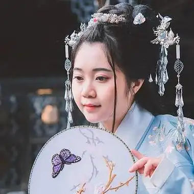 美丽女生真人头像古风扇子遮脸 女生头像图片大全 -【爱个性】