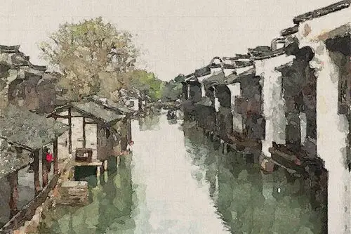 画意摄影 水彩"江南水乡"