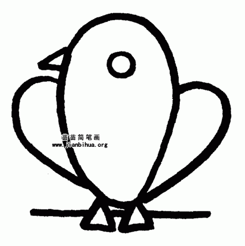 小鸟简笔画怎么画图解教程