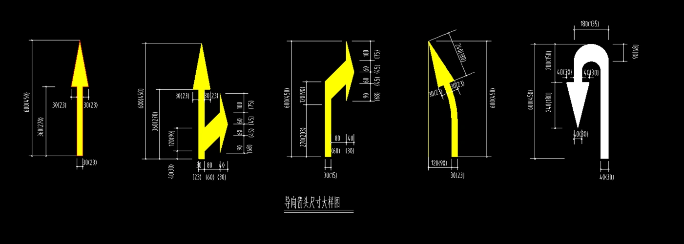 各位打佬有没有计算标线箭头面积的表格