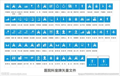 医院科室牌图标矢量文件图片