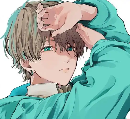 男生头像唯美插画写真图片