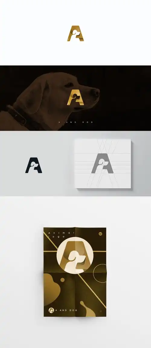 一组a字母动物logo创意练习