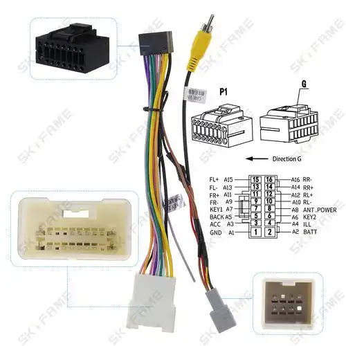 适用三菱欧蓝德xpander/mirage16p针电源线掌讯安卓大屏导航尾线