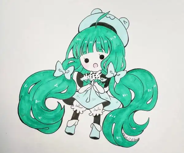 马克笔手绘临摹练习动漫女孩