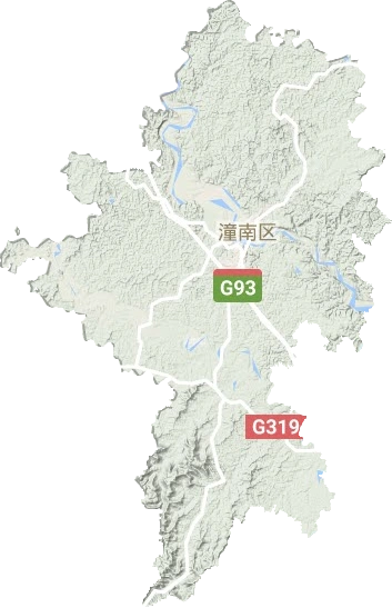 潼南区高清地形地图