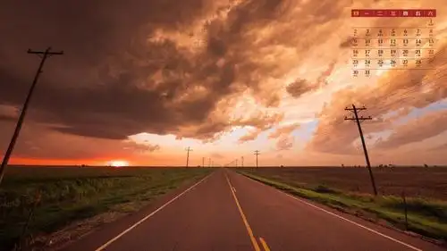 2021年5月唯美风景日历,高清图片,节日-纯色壁纸