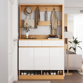 小米石立太鞋柜衣帽架一体家用进门口鞋柜带挂衣架一体和挂衣柜入户