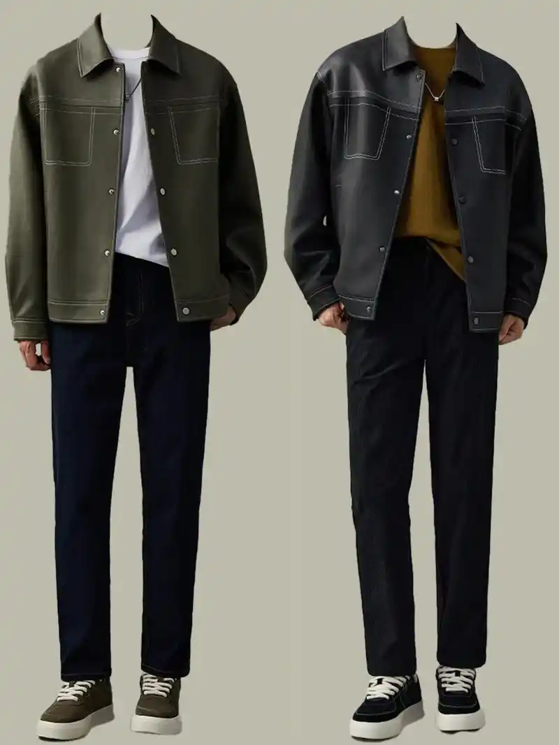 男生秋冬复古时髦高级感皮衣穿搭合集.皮衣背负的太多了!