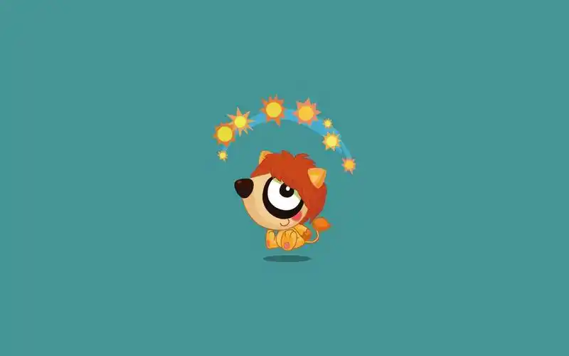 可爱卡通狮子座系列,高清图片,电脑桌面-壁纸族