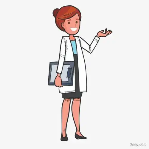 谈话中的女医生矢量图png素材透明免抠图片-动植人物