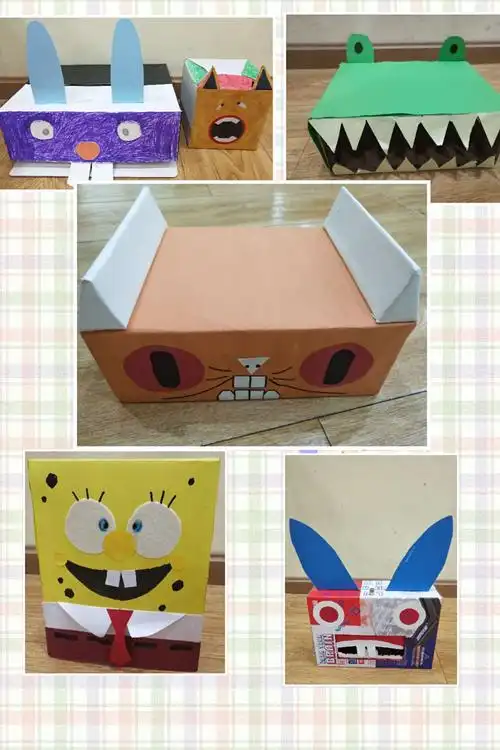 萌娃们还同家人一起制作了亲子手工——《各种动物的牙齿》